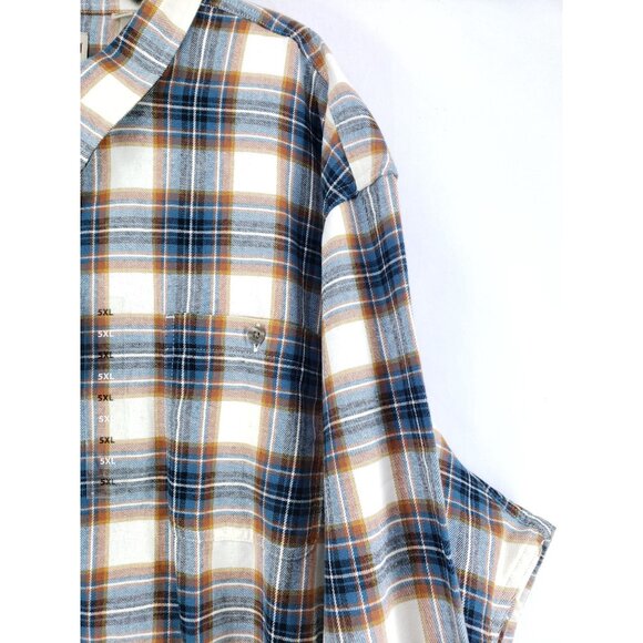 RedHead Mens 5XL Ozark Mountain Plaid Flannel Shirt Long-Sleeve Comfortable Fit - Picture 3 of 8